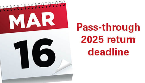 Tax filing update for pass-through entities