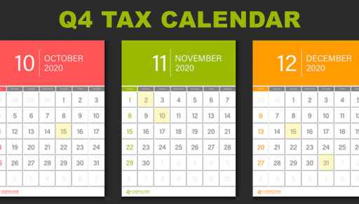 2020 Q4 tax calendar: Key deadlines for businesses and other employers