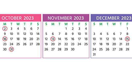 2023 Q4 tax calendar: Key deadlines for businesses and other employers