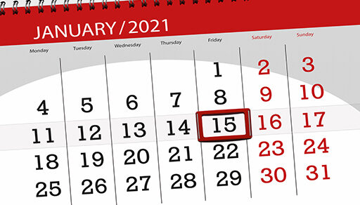 The next estimated tax deadline is January 15 if you have to make a payment
